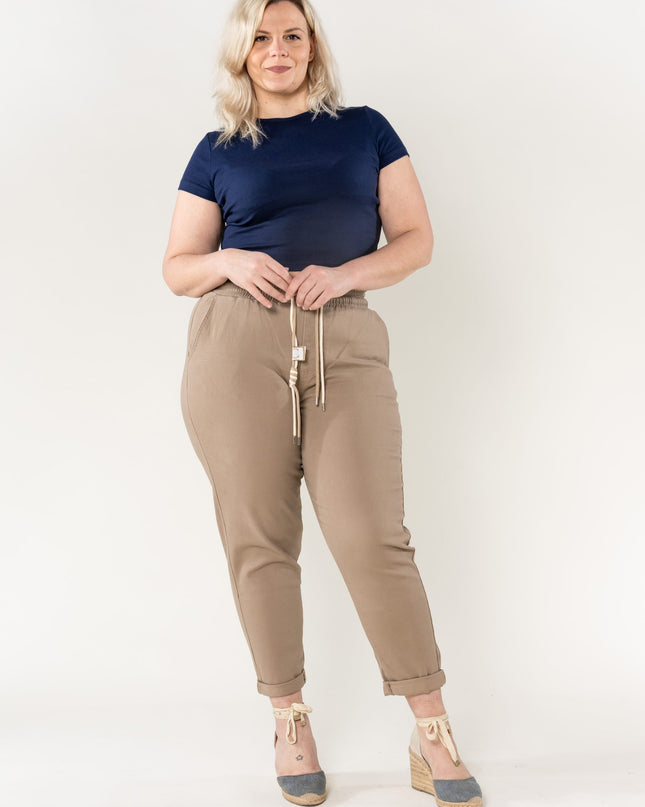 Wholesale Jogging Pants Cotton Sand
