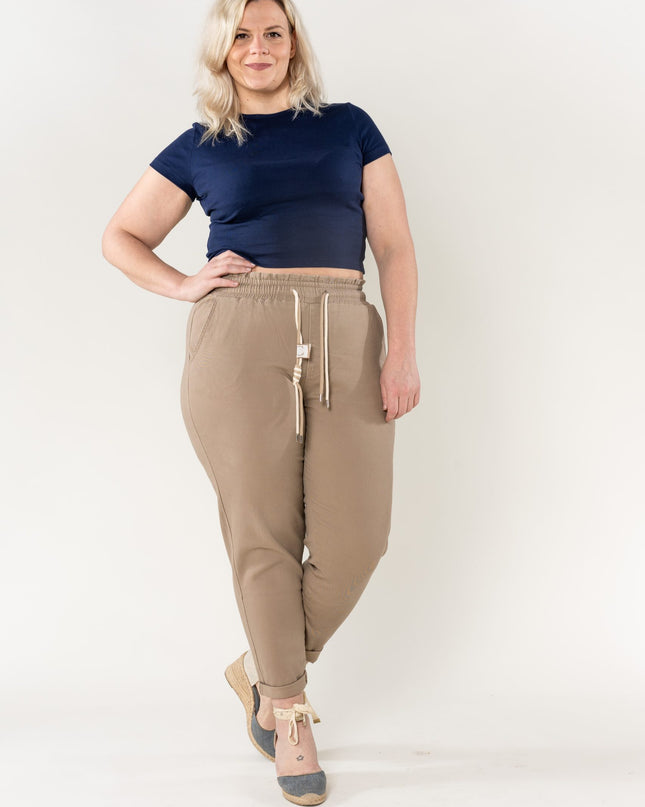 Wholesale Jogging Pants Cotton Sand