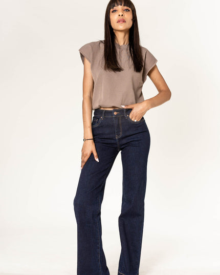 Jean Flare Bas Couture 5cm