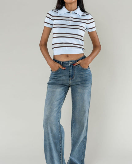Jean Flare Bas Couture 5cm