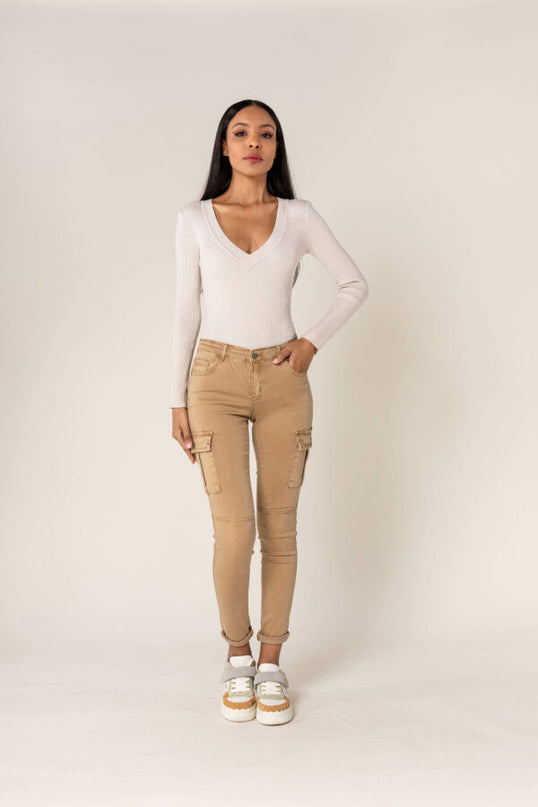 Wholesale Slim Cargo Trousers Black