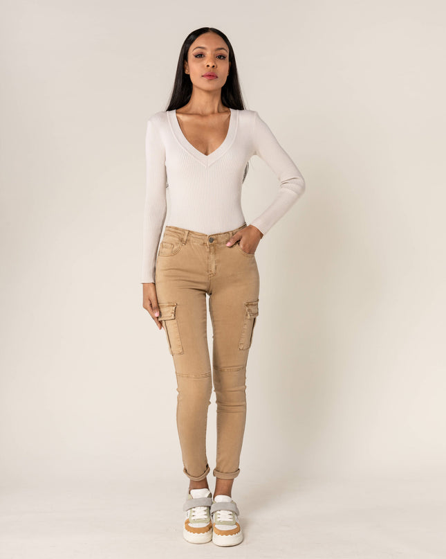 Wholesale Slim Cargo Trousers Black