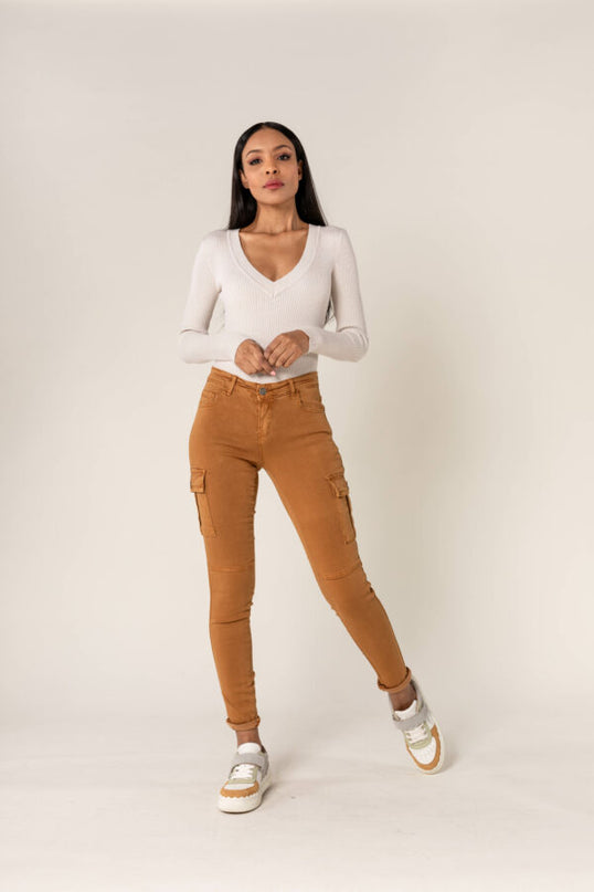 Wholesale Slim Cargo Trousers Black