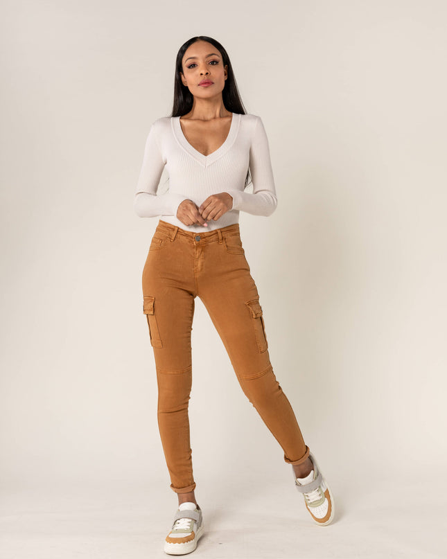 Wholesale Slim Cargo Trousers Black