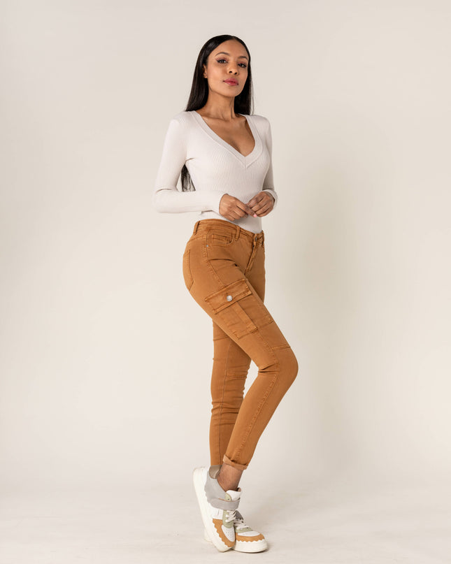 Wholesale Slim Cargo Trousers Black