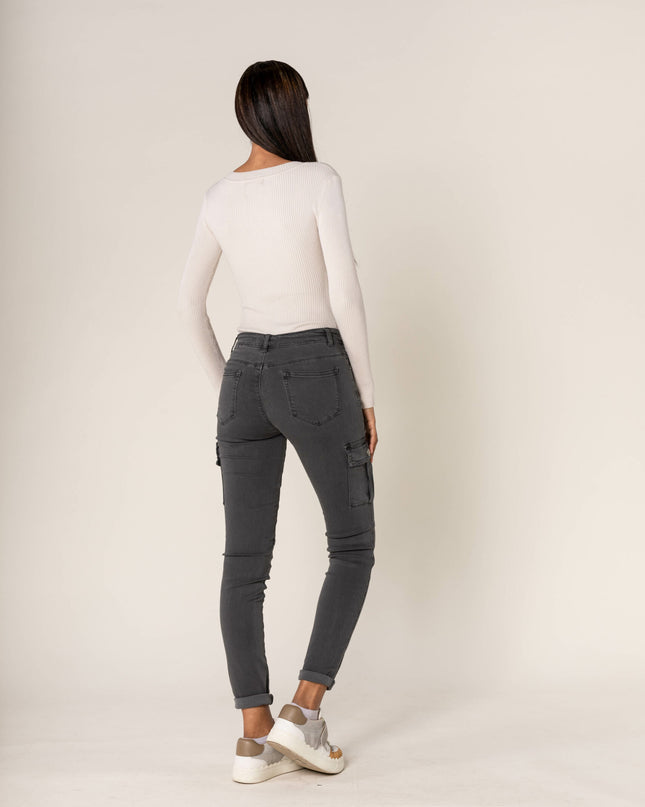 Wholesale Slim Cargo Trousers Black