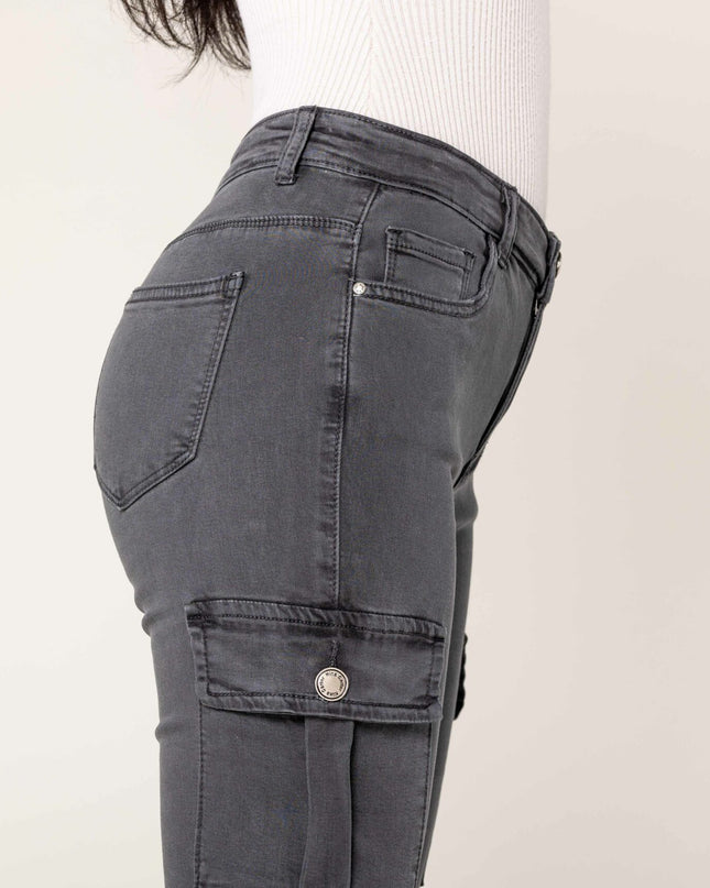 Wholesale Slim Cargo Trousers Black