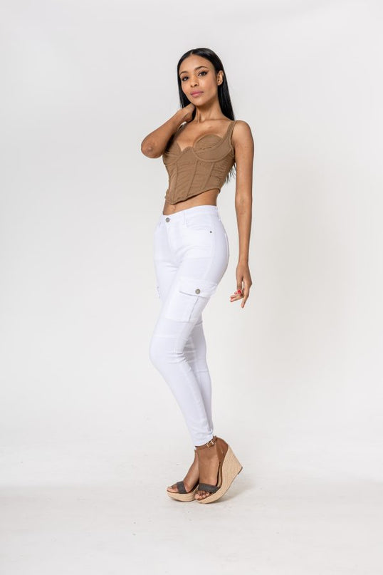 Wholesale Slim Cargo Trousers Black
