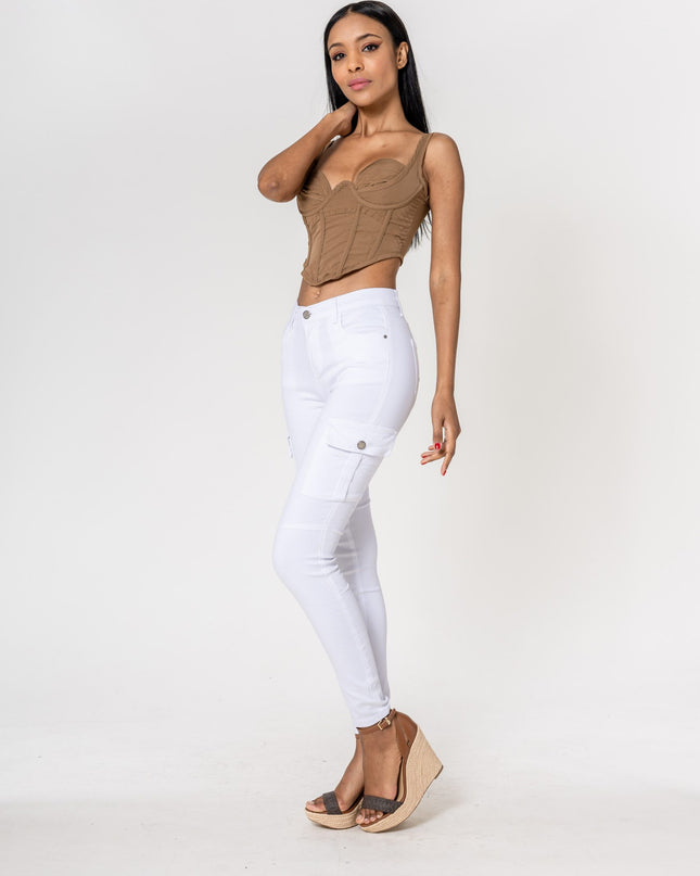 Wholesale Slim Cargo Trousers Black