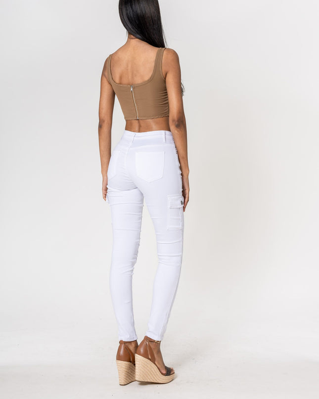 Wholesale Slim Cargo Trousers Black
