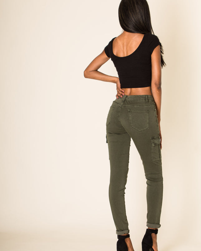 Wholesale Slim Cargo Trousers Black