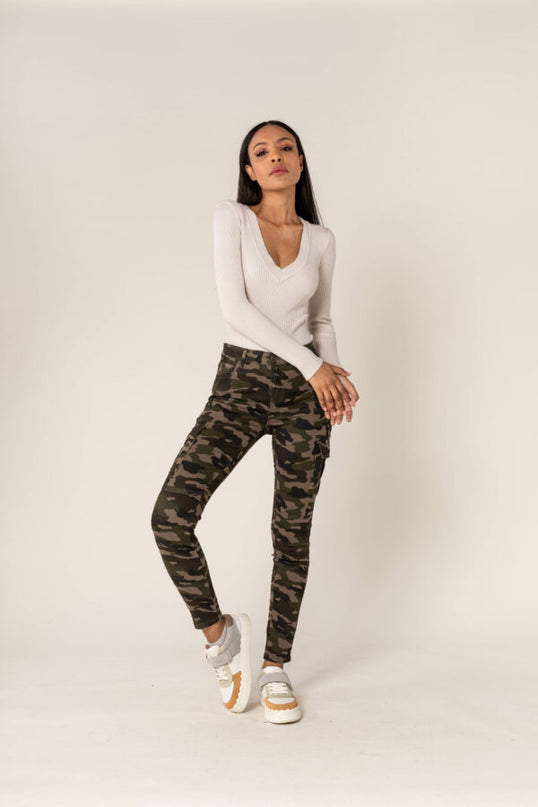 Wholesale Slim Cargo Trousers Black
