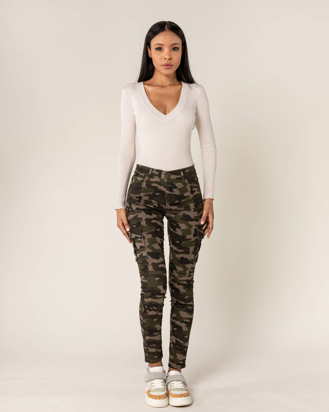 Wholesale Slim Cargo Trousers Black