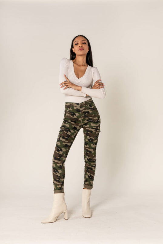 Wholesale Slim Cargo Trousers Black