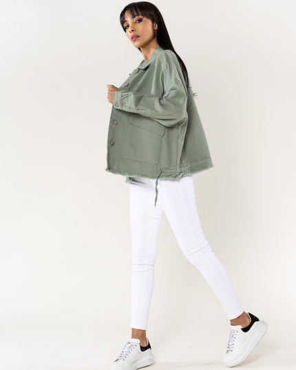 Plus Size Wholesale Oversized Jacket Light Khaki