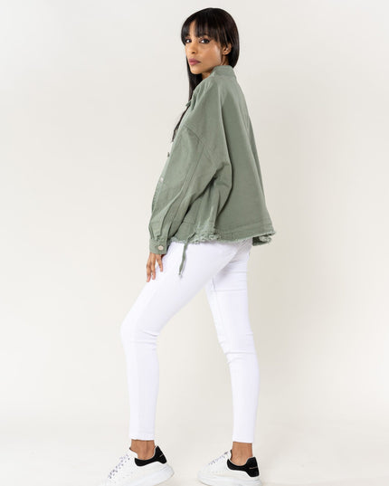 Plus Size Wholesale Oversized Jacket Light Khaki