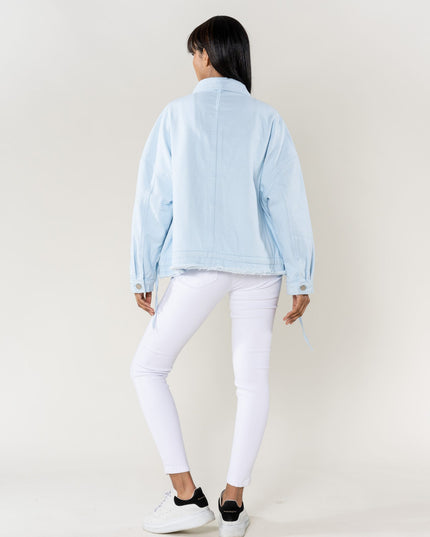 Plus Size Wholesale Oversized Jacket Sky Blue