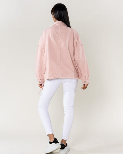 Plus Size Wholesale Oversized Jacket Baby Pink