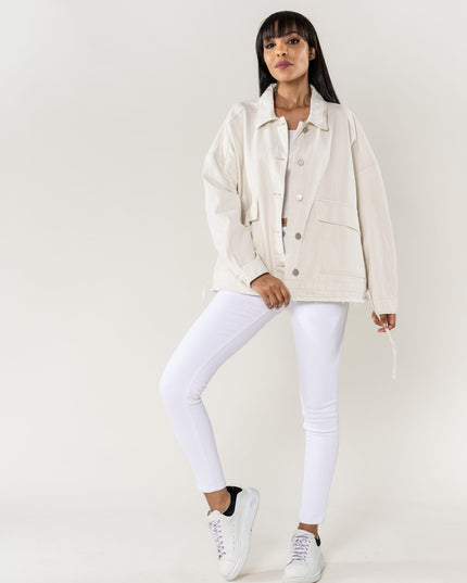 Plus Size Wholesale Oversized Jacket Cream