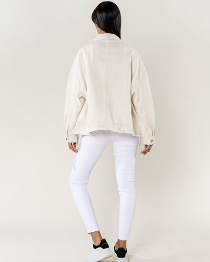 Plus Size Wholesale Oversized Jacket Cream