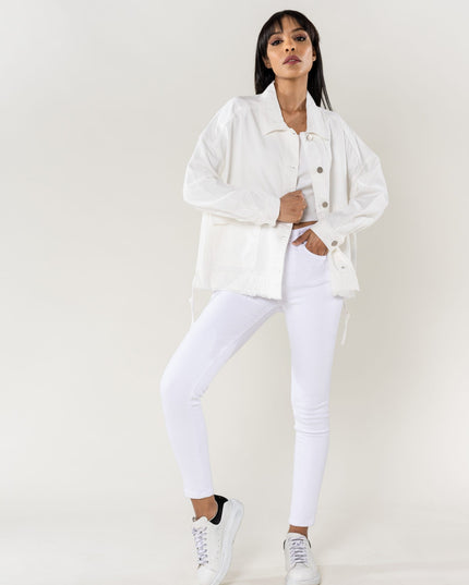 Plus Size Wholesale Oversized Jacket White