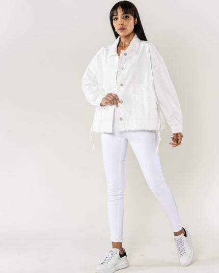 Plus Size Wholesale Oversized Jacket White