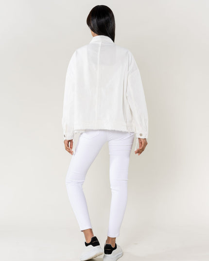 Plus Size Wholesale Oversized Jacket White