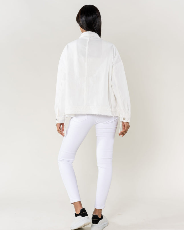 Plus Size Wholesale Oversized Jacket White