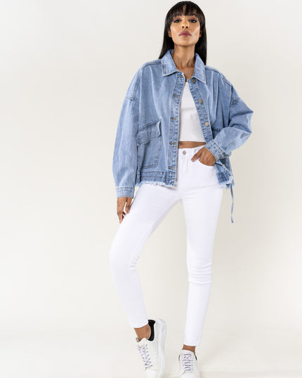 Plus Size Wholesale Oversized Jacket Blue