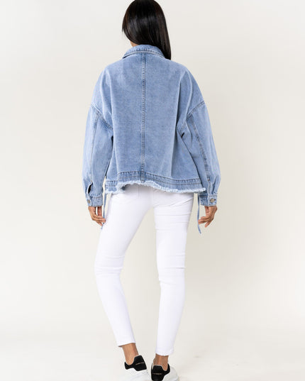 Plus Size Wholesale Oversized Jacket Blue