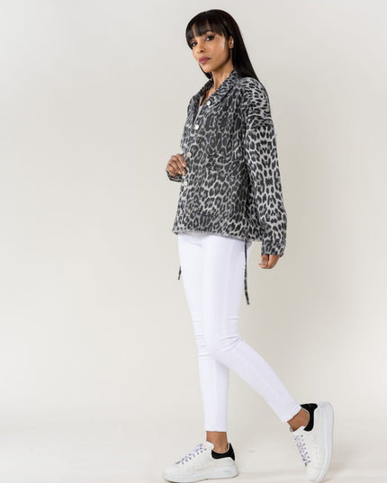 Plus Size Wholesale Oversized Jacket Gray