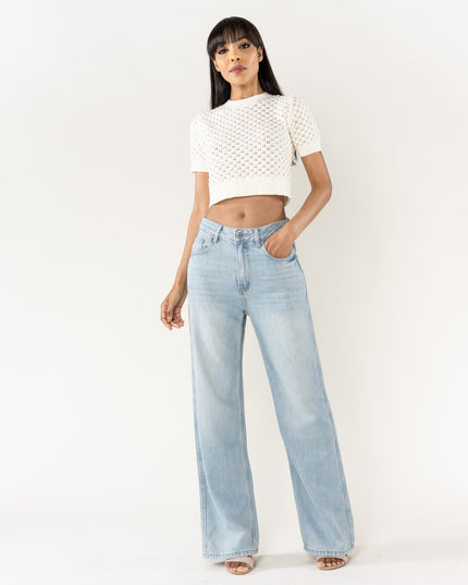 Wholesale Washed Light Blue Jeans Without stretch