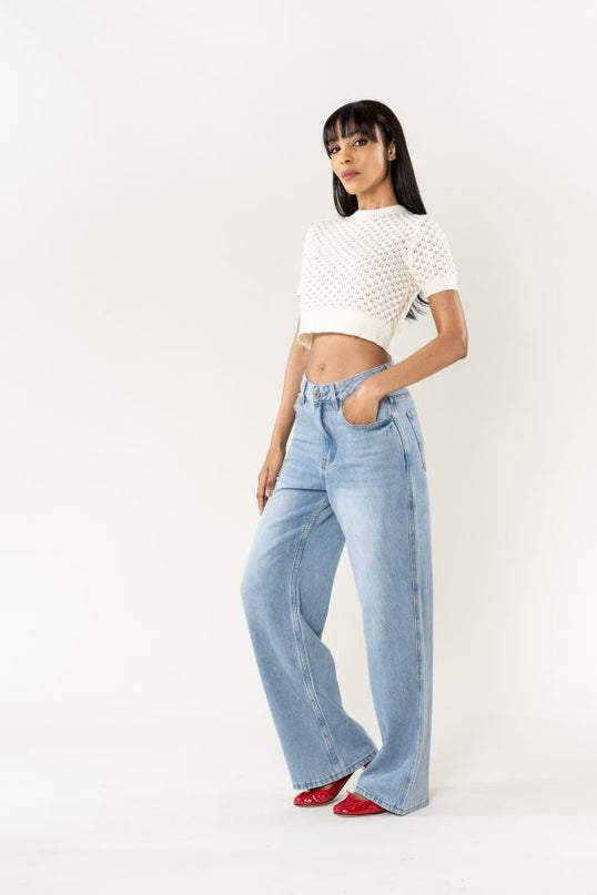 Wholesale Washed Blue Jeans Without stretch
