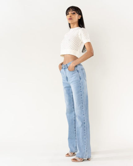 Wholesale Washed Blue Jeans Boyfriend Jeans Without stretch light blue
