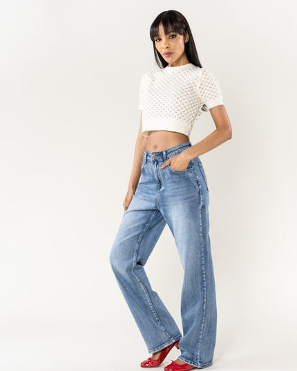 Wholesale Washed Blue Jeans Boyfriend Jeans Without stretch blue