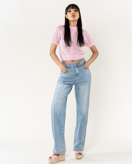 Wholesale Washed Blue Jeans Boyfriend Jeans Without stretch