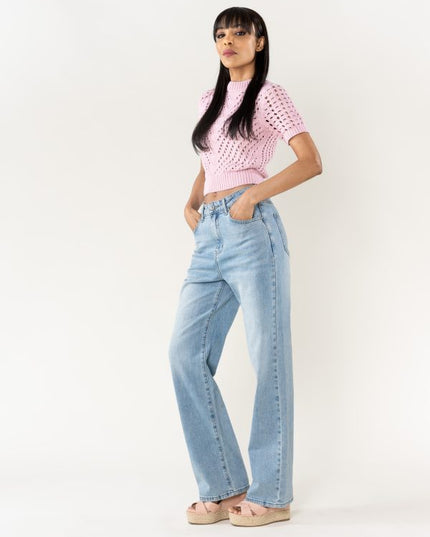 Wholesale Washed Blue Jeans Boyfriend Jeans Without stretch