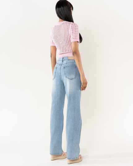 Wholesale Washed Blue Jeans Boyfriend Jeans Without stretch