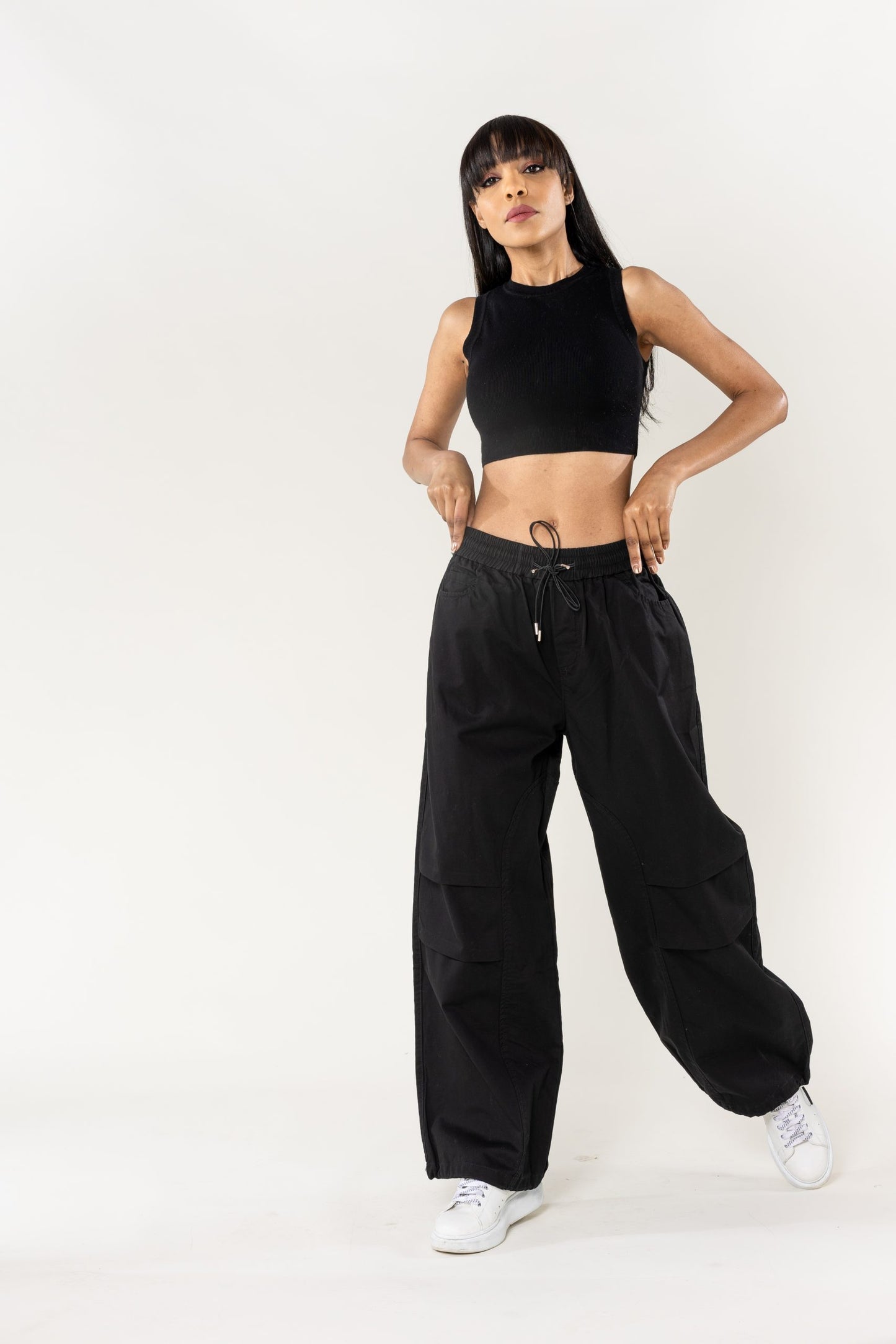 Wholesale Wide Leg Pants Straight Black