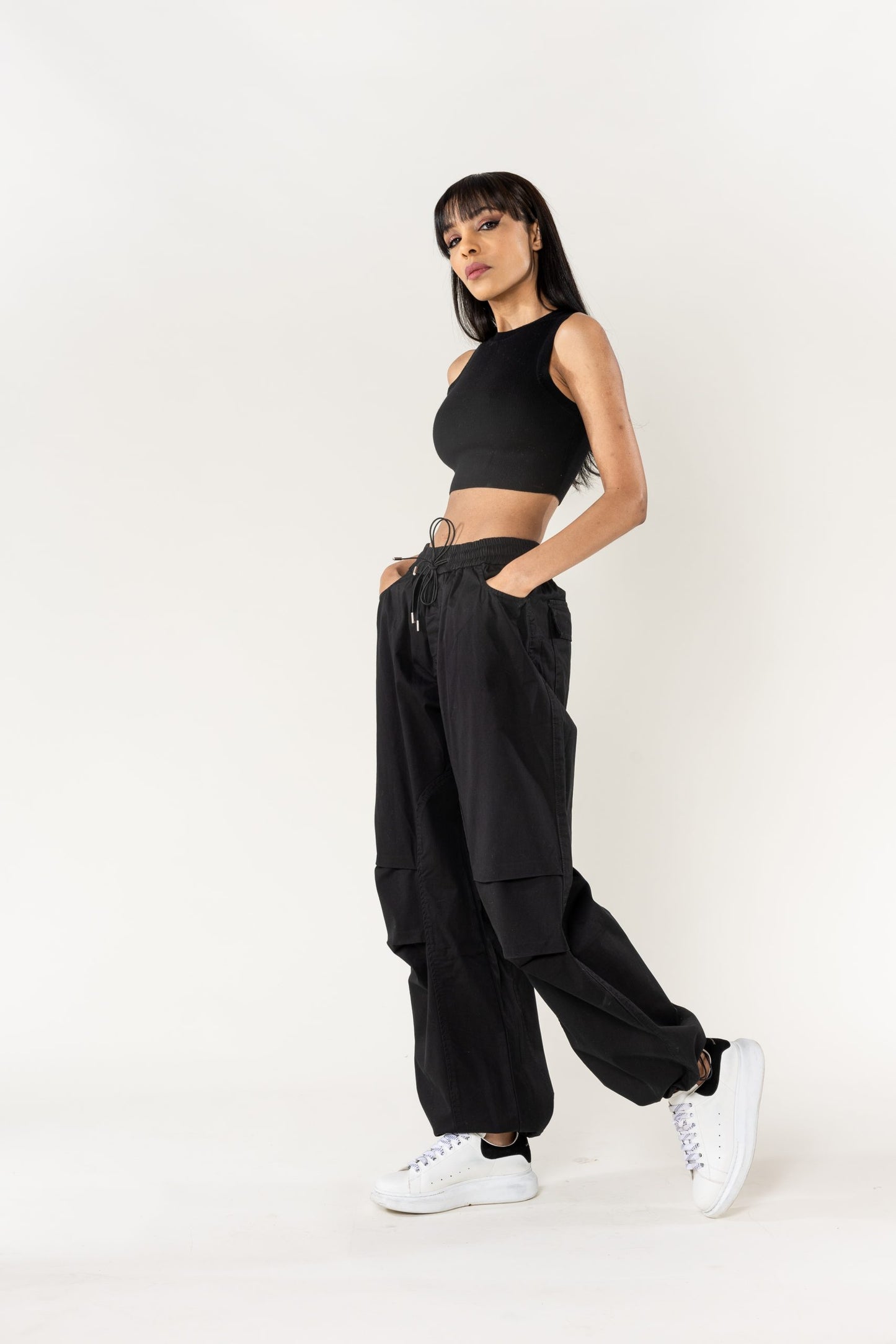 Wholesale Wide Leg Pants Straight Black