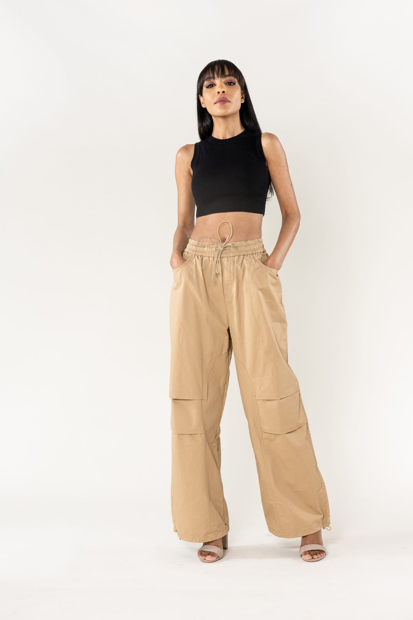 Wholesale Wide Leg Pants Straight Sand