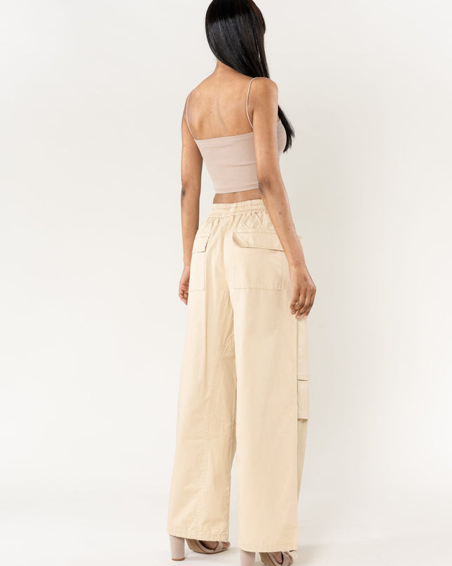 Wholesale Wide Leg Pants Straight Beige