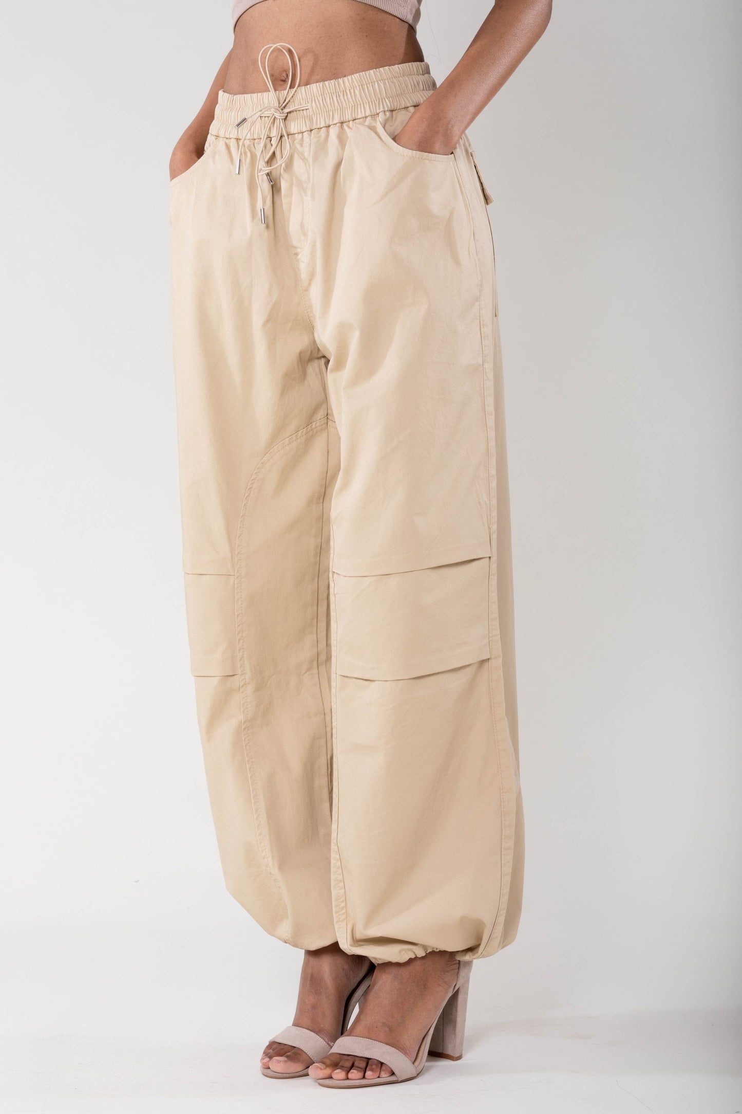 Wholesale Wide Leg Pants Straight Beige