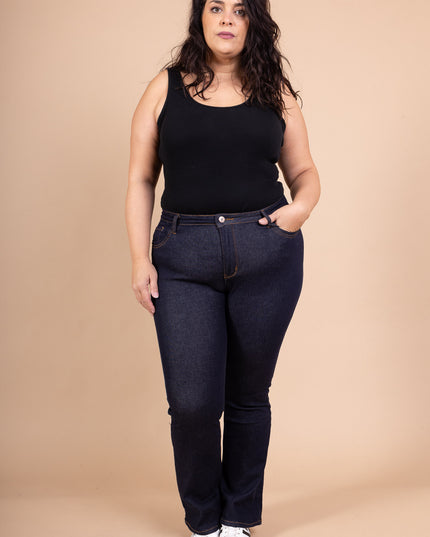 Women's High-Waist Cotton-Blend Flared Trousers with Stretch Wide Leg