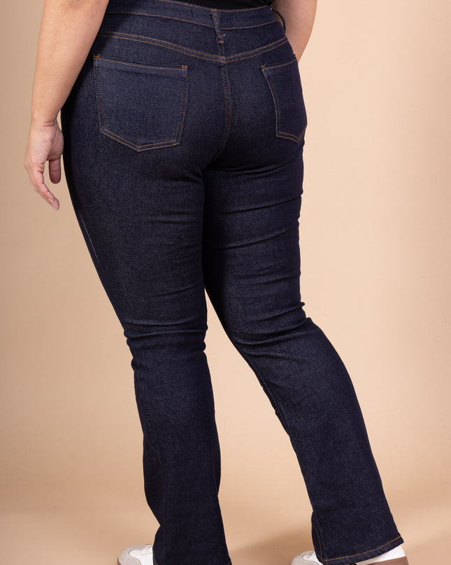 Women's High-Waist Cotton-Blend Flared Trousers with Stretch Wide Leg