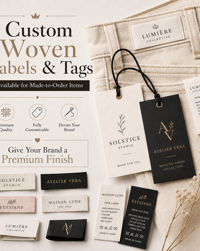 Custom Branding – Woven Label & Tag (per pc)