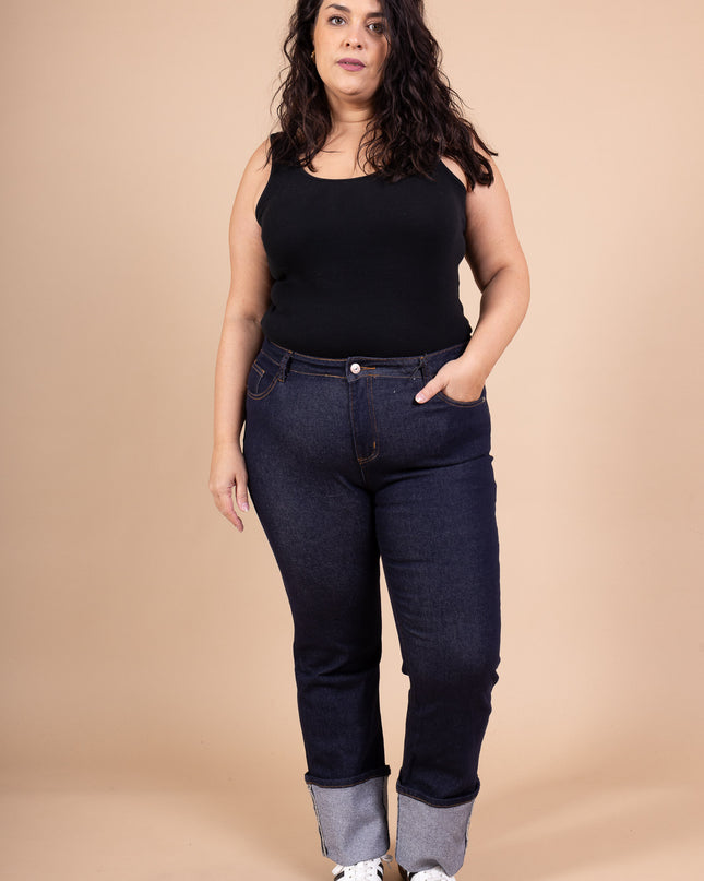 Wide-Leg Cotton-Elastane Trousers High-Waist Relaxed Fit, Soft Finish