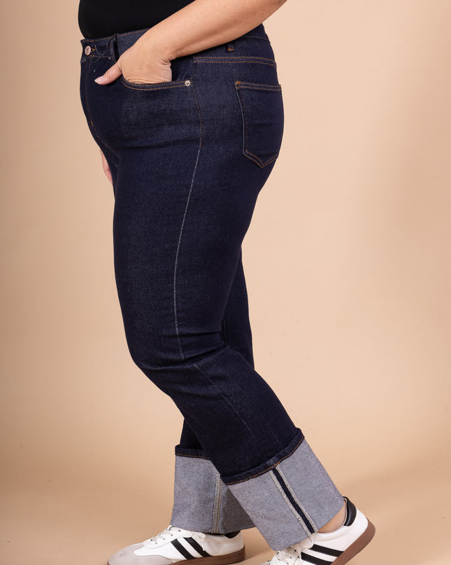 Wide-Leg Cotton-Elastane Trousers High-Waist Relaxed Fit, Soft Finish