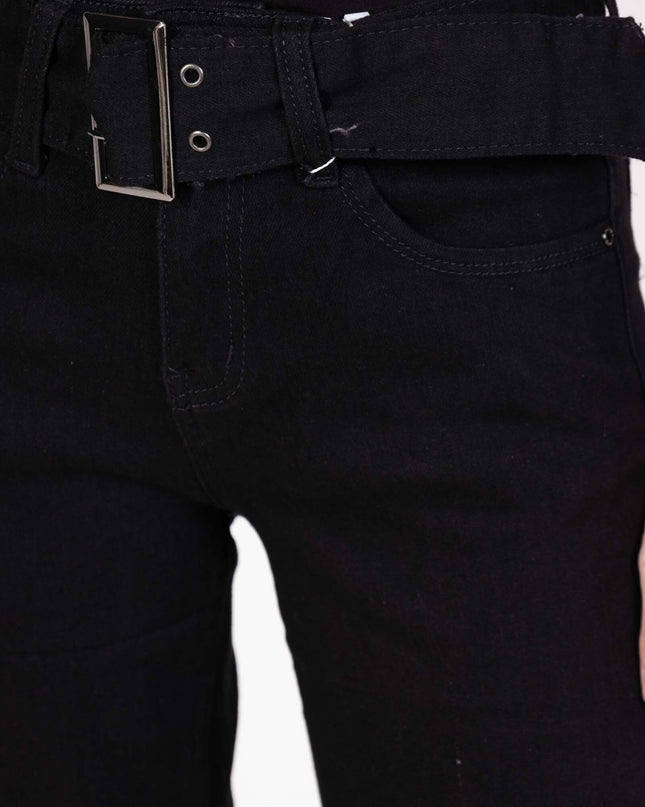 Girl Vivi High-Waist Flared Jeans with Removable Belt