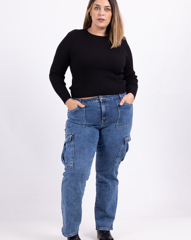 Embellished High-Waist Slim Trousers with Pearl Detailing and Stretch